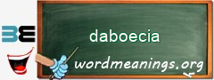 WordMeaning blackboard for daboecia